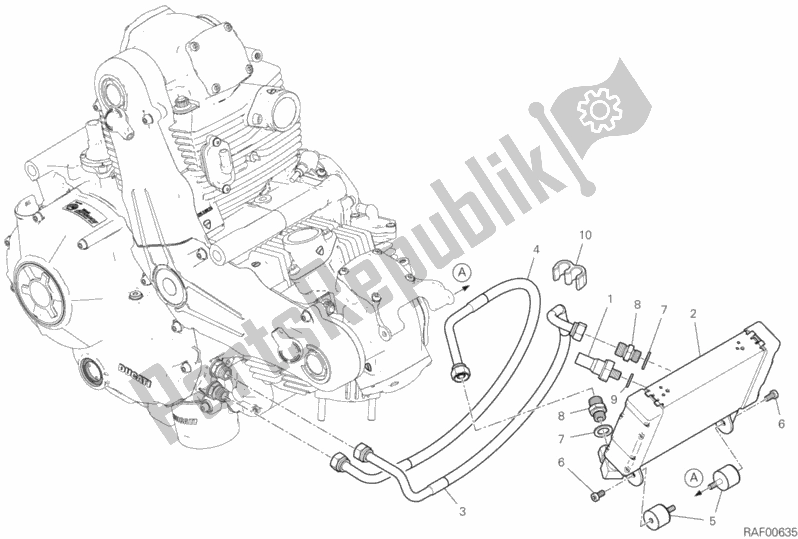 Toutes les pièces pour le Refroidisseur D'huile du Ducati Scrambler 1100 Thailand USA 2019